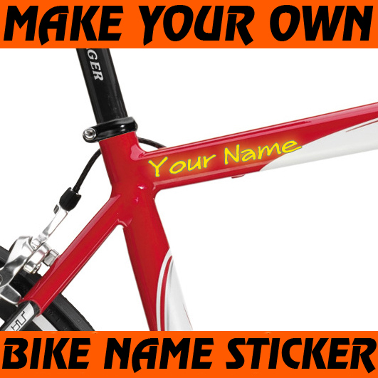 Personalized bike sticker YOUR NAME