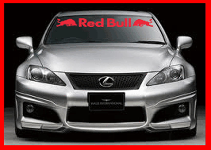 Red Bull car windshield sticker