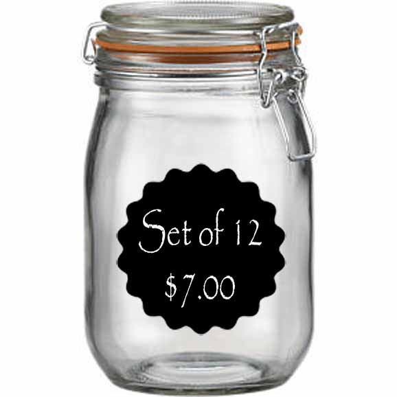 12 Chalk Board Labels 2x2