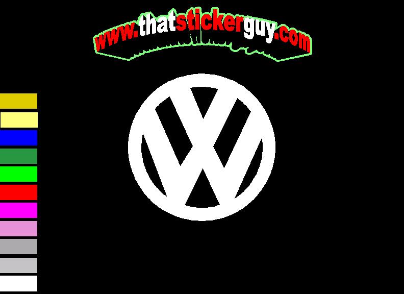 VW logo sticker