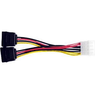 2 SATA Internal Power Splitter Cable Power adapter