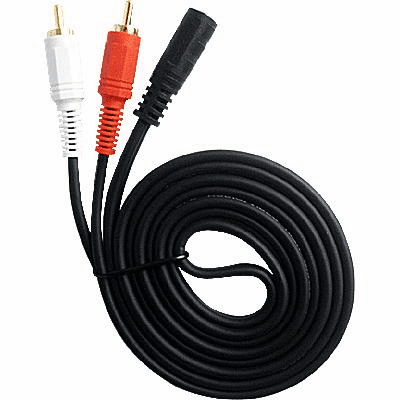 3.5mm Female to L+R Audio Cable Cord