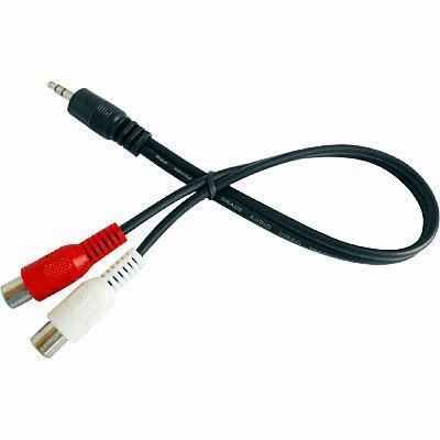 3.5mm Stereo Male to 2 RCA Female Cable