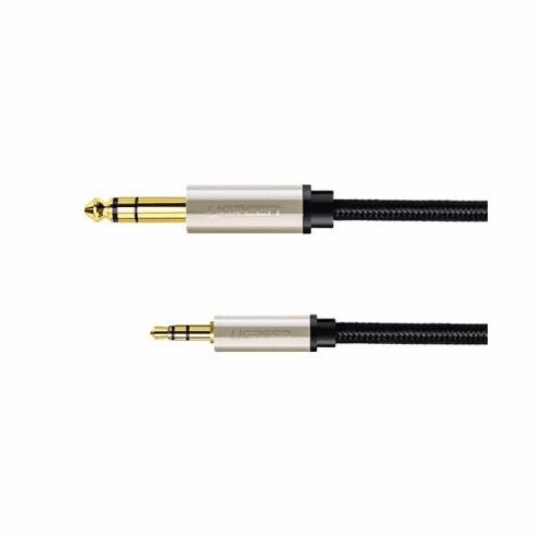 3.5mm TRS Male to 6.35mm 1/4 Inch Male Balanced Audio Cable 5"