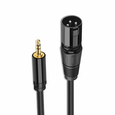 3.5mm TRS Male to XLR Male Balanced Audio Cable 6"