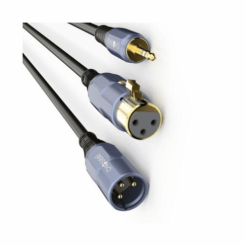 3.5mm TRS to Dual XLR Male Female Y-Splitter Breakout Cable