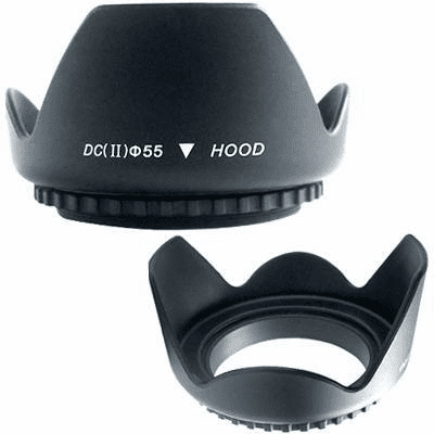 55mm Camera Lens Hood(Screw Mount), Crown Flower Shape