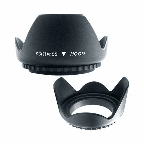 55mm Camera Lens Hood(Screw Mount), Crown Flower Shape