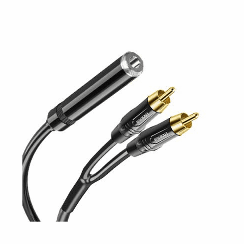 6.35mm 1/4 inch to Dual RCA Female to Male Cable