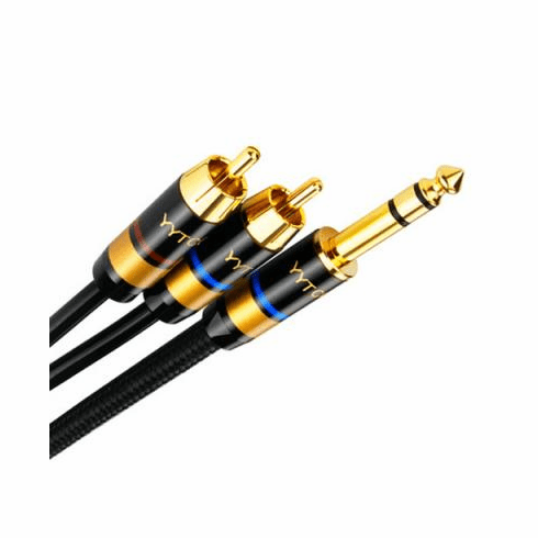 6.35mm 1/4 inch to Dual RCA Male to Male Cable
