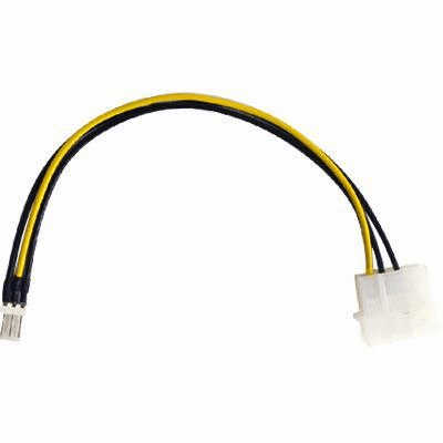 6in 3-Pin Fan to 4-Pin Power Adapter Cbl
