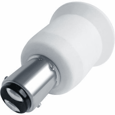 BA15D to E26 Light Lamp Bulb Adapter Converter