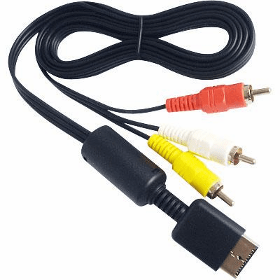 Composite AV Cable / Cord For Sony PS2 / PS3 Playstation