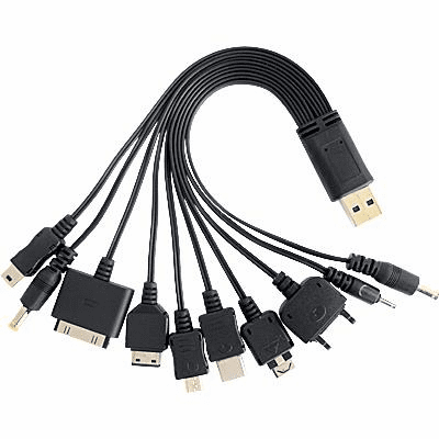 Computer USB Powered Multiple Charger Cable for Phones Cameras