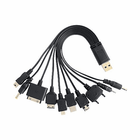 Computer USB Powered Multiple Charger Cable for Phones Cameras