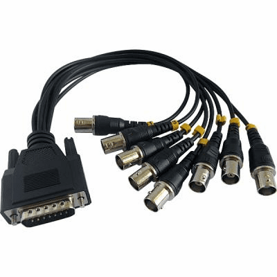 DB15 male to 8 BNC male Cable