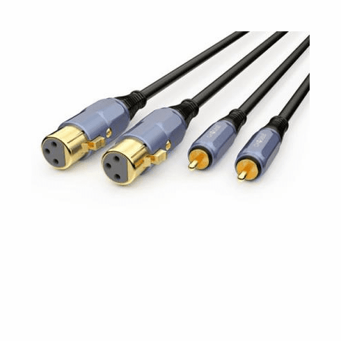 Dual XLR Female to Dual RCA Male Converter Cable