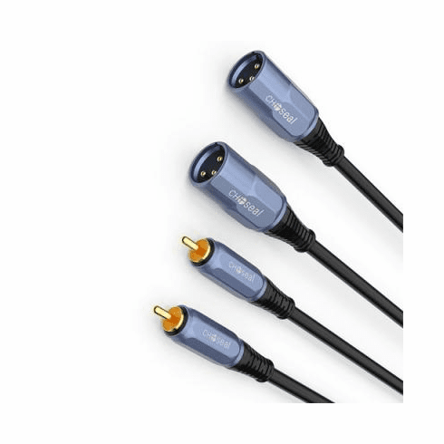 Dual XLR Male to Dual RCA Male Converter Cable