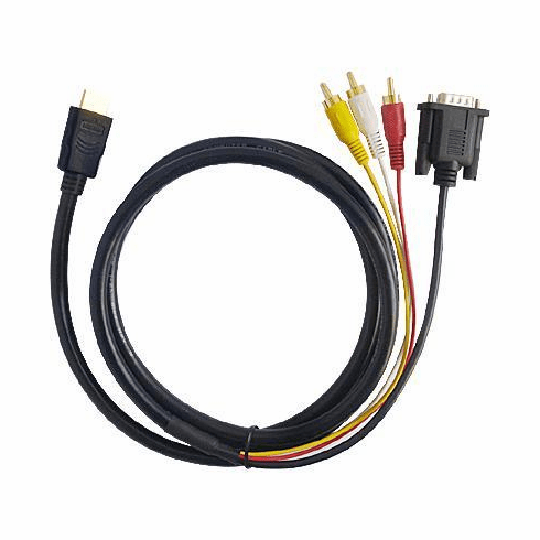 HDMI to VGA & 3 RCA Cord Converter 1080p 1.8M