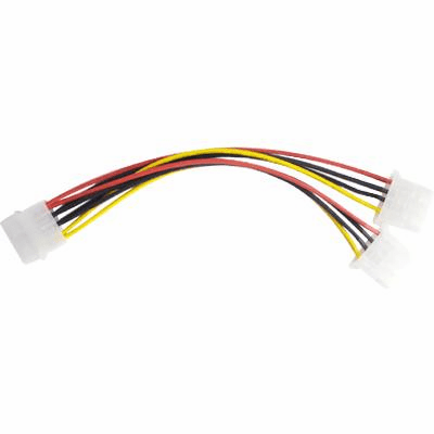 Pro Series 5.25 Power Y Splitter Cable (4-Pin Male To 2/4-Socket Female)