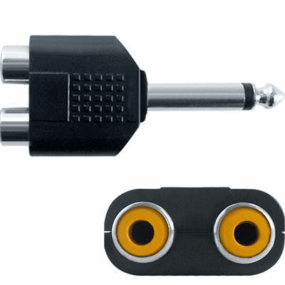 RCA Female to 1/4" 6.35mm Converter Adapter