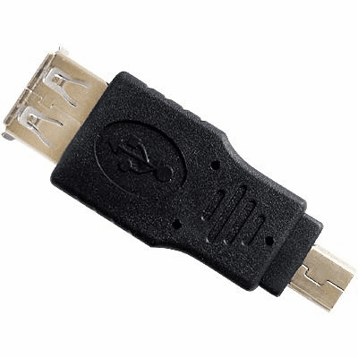 USB A Female to Mini USB Male B 5 Pin Converter