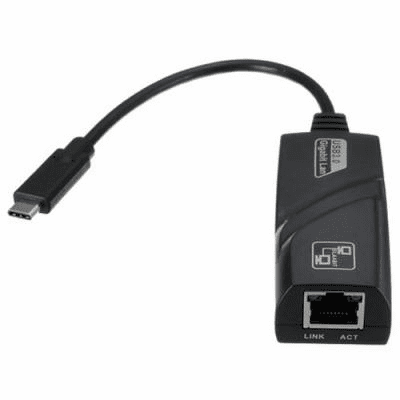 USB Type-C Port to RJ45 Gigabit Ethernet LAN Network Cable