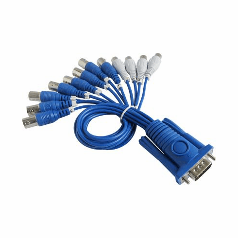 VGA 15 Pin Break Out to 8 BNC and 4 RCA Cable