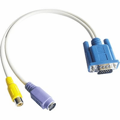 VGA to TV S-Video/RCA AV Out Converter Adapter Cable