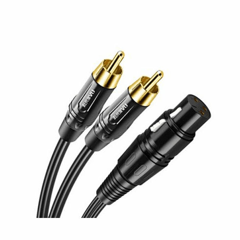 XLR to Dual RCA Female to Male Cable