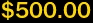 $500.00