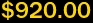 $920.00