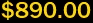 $890.00
