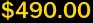 $490.00