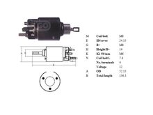 1996-2000 BMW 328 2.8L Starter Solenoid (for Models with the Bosch Starter) - 66202075-328