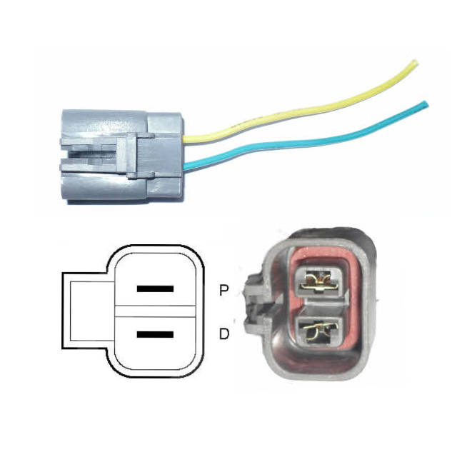 Connecteur 2 Broches AE8T10300AA Pour Alternateur Ford - Câble 15 Cm, Plastique - Remplacement Direct