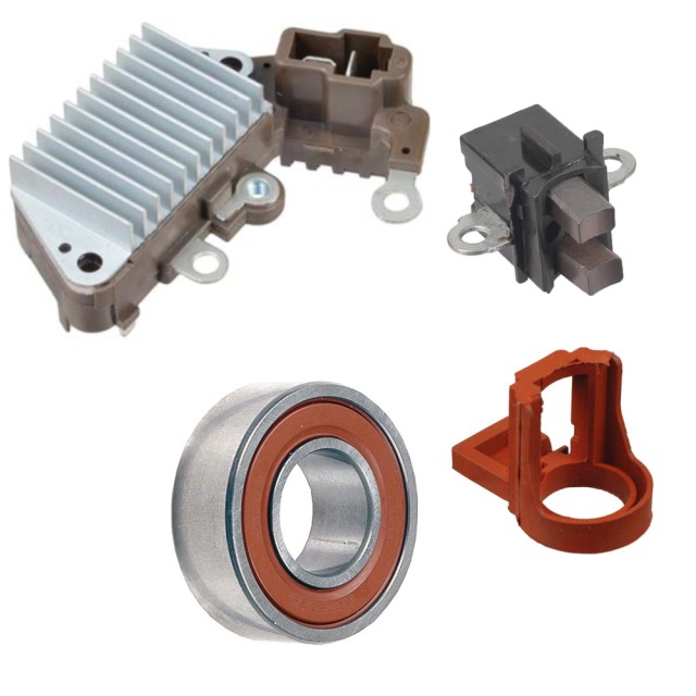 Alternator Kit, Regulator, Brushes, SRE Bearing for 1997-2001