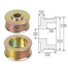 Alternator Pulley – 6 Groove, 56mm Rib OD, 17mm ID – Fits 1990-1996 Chevy Truck