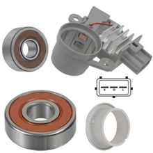 Alternator Regulator, Brushes, Bearing Kit for F250 F350 F450 F550 6.0L Dual System Top Upper Unit - 8307RK