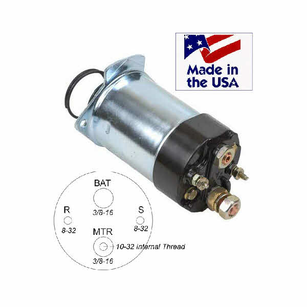 thumbnail image 2 of New Starter Solenoid For Delco 30MT / 35MT – 12V – Fits John Deere, International, Hyster – 1115510 2 of 4