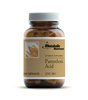 Pantothenic Acid 500 mg  100 Caps