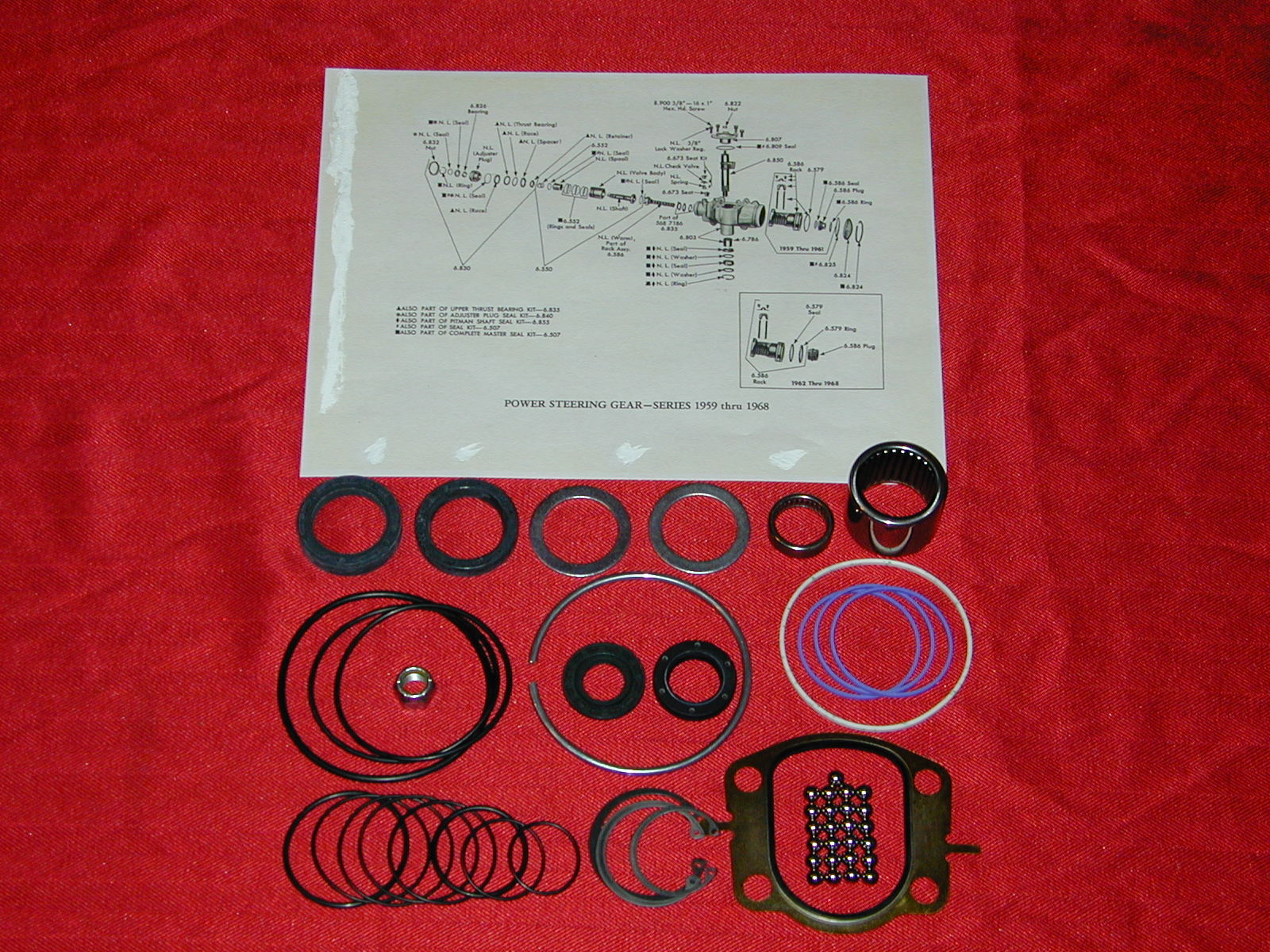19631966 CADILLAC POWER STEERING GEAR REPAIR KIT
