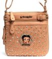 Blancho Bedding Womens [Betty Boop Love] PU Leather Handbag Fashion Elegant Tote Bag TAN