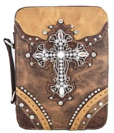 Blancho Bedding Womens [Charm Cross] PU Leather Handbag Fashion Elegant Business Tote Bag Brown