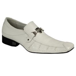 Blancho Men Fashion Noble Style Slip-On Loafer White