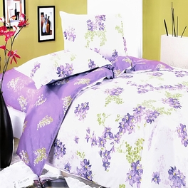 [Blooming Wisteria] 100% Cotton 5PC Comforter Set (King Size)
