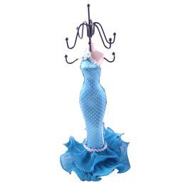 [Blue Sea-maid] Jewelry Display Holder Figure Stand Blue