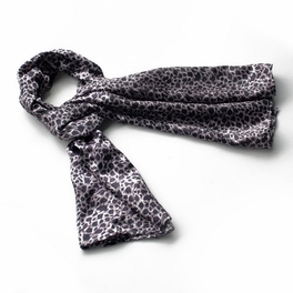 Brando Burgundy Elegant Stylish Leopard Design Natural Silk Scarf/Wrap/Shawl(Small)