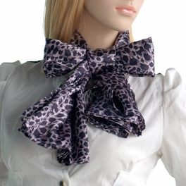 Brando Burgundy Elegant Stylish Leopard Design Natural Silk Scarf/Wrap/Shawl(Small)