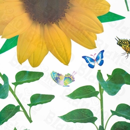 Bright Sunflowers - Large Wall Decals Stickers Appliques Home Decor